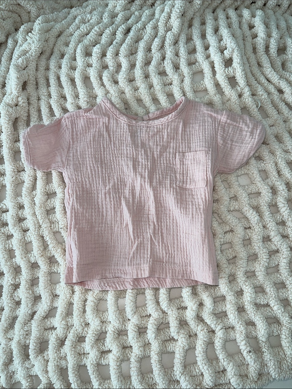🌸🎀ZARA Girls' Pink Short Sleeve Gauze Top 4T- never worn!🌸🎀